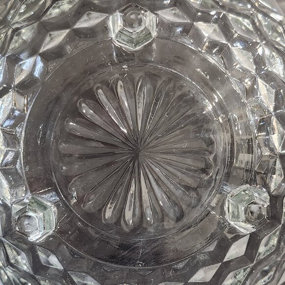 Vintage Indiana Glass Whitehall Cubist Design 3 Footed 10" Serving Bowl - Picture 3 of 10